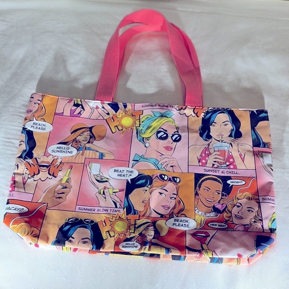 Colorful Comic Print Tote Bag